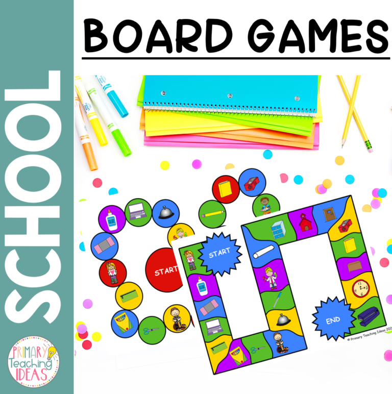 EAL School Theme Board Games Primary Teaching Ideas