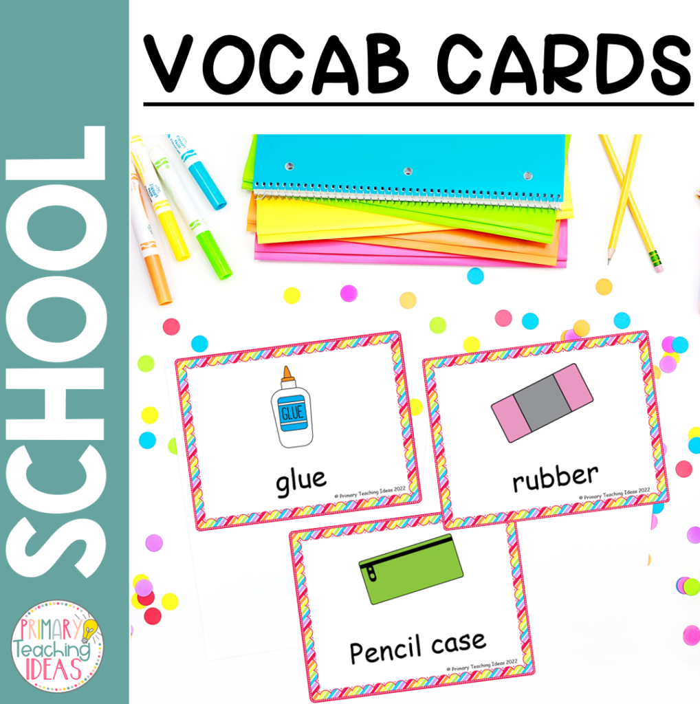 EAL School Theme Vocab Cards – Primary Teaching Ideas